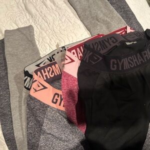 Gymshark Flex Lot Leggings 2-XS 2- S total 4 Item Lot
